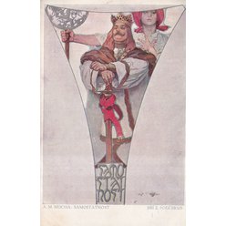 Žánrová pohlednice č. 565 (Alfons Mucha)