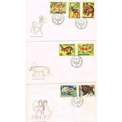 3 x FDC - Zvířata