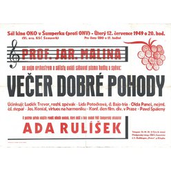 Plakát A1 - Prof. Jar. Malina Večer dobé pohody (2)