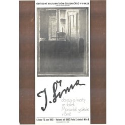 Výstavní plakát A1 - J. Šíma obrazy a kresy ze sbírek Moravské galerie v Brně 1983
