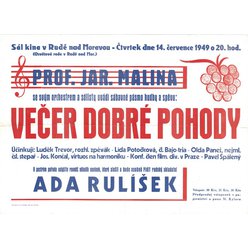 Plakát A1 - Prof. Jar. Malina Večer dobré pohody