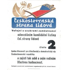 Volební plakát A2 - Československá strana lidová