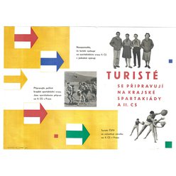 Sportovní plakát A2 - Spartakiáda - Turisté