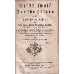 Písmo Swaté Nowého Zákona podlé Českého přeložení od Františka Faustýna Procházky (1786)