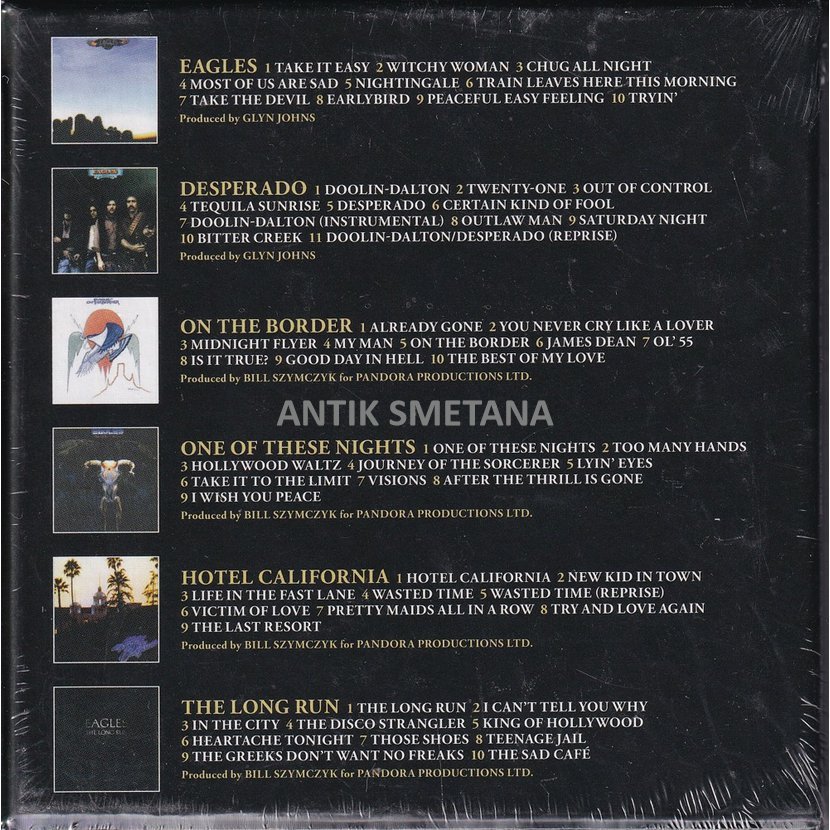 6 CD Eagles - The Studio Albums 1972 - 1979 (nové, zatavené)