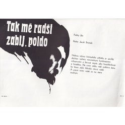 Filmový plakát A4 - Tak mě radši zabij, poldo