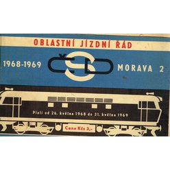 Oblastní jízdní řád 1968-1969 Morava 2
