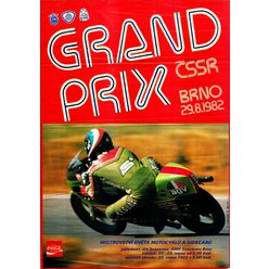 Motoristický plakát A1 - Grannd Prix ČSSR Brno 1982
