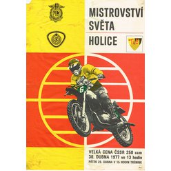 Motoristický plakát A3 - Mistrovství světa Holice 1977