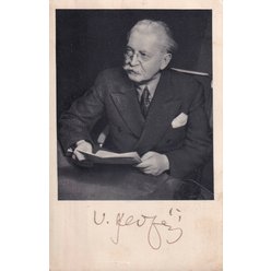 Václav Klofáč - podpis na pohlednici