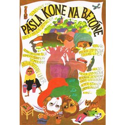 Filmový plakát A3 - Pásla kone na betóne