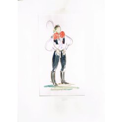 Růžena Krčmařová akvarel - Vlčnov - Hluk