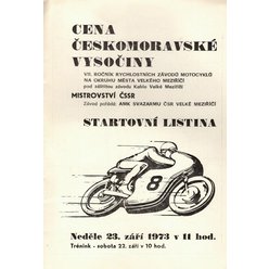 Cena Českomoravské Vysočiny, Velké Meziříčí, září 1973