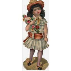 Strará pernikovka - Děvče s květinami