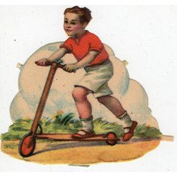 Stará pernikovka - Chlapec na koloběžce