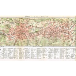 Mapa Elberfeld und Barmen (Barmen-Elberfeld)