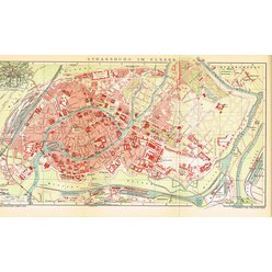 Mapa Strassburg im Elsass - Štrasburk (v Alsasku)